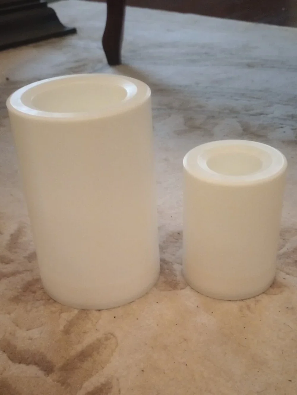 PIER 1 Battery Operated Color Changing White LED Pillar Candles - Set of 2